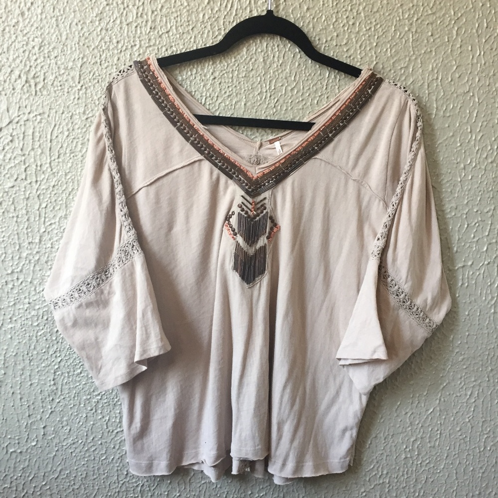 Free People Beaded Top